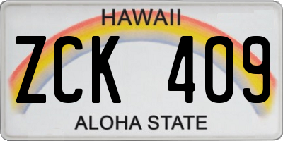HI license plate ZCK409
