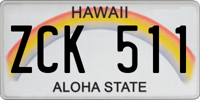 HI license plate ZCK511