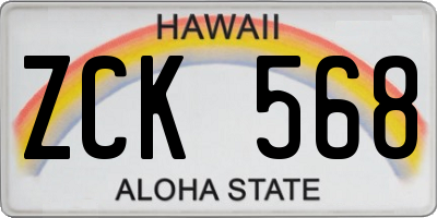 HI license plate ZCK568