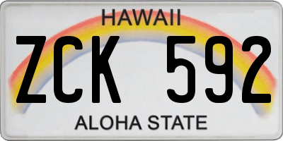 HI license plate ZCK592