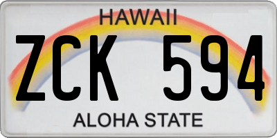 HI license plate ZCK594
