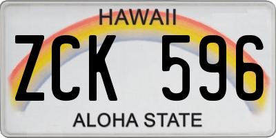 HI license plate ZCK596