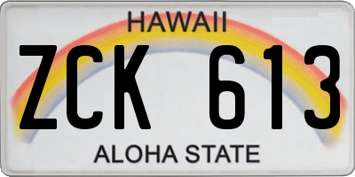 HI license plate ZCK613