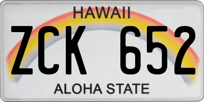 HI license plate ZCK652