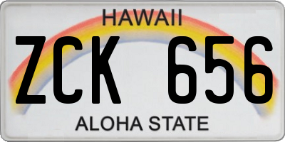 HI license plate ZCK656