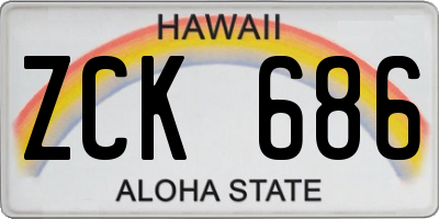 HI license plate ZCK686