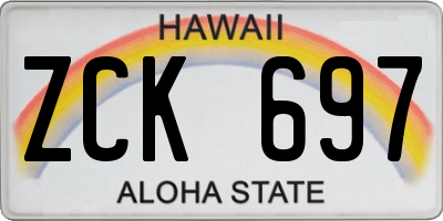 HI license plate ZCK697