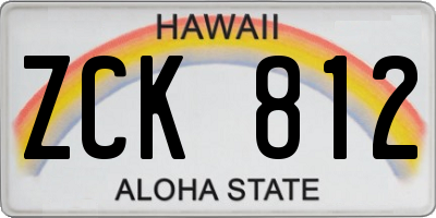 HI license plate ZCK812