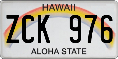 HI license plate ZCK976