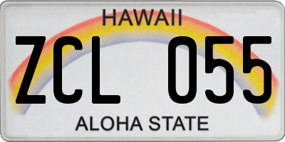 HI license plate ZCL055