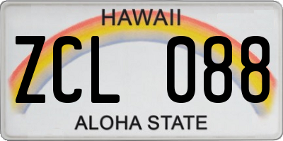HI license plate ZCL088