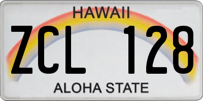HI license plate ZCL128