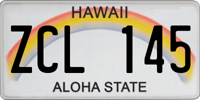 HI license plate ZCL145