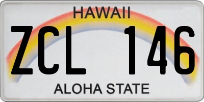 HI license plate ZCL146