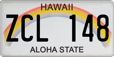 HI license plate ZCL148