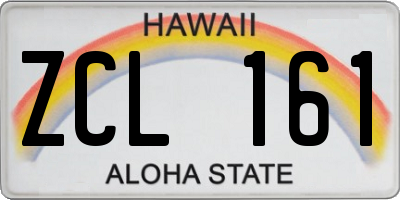 HI license plate ZCL161