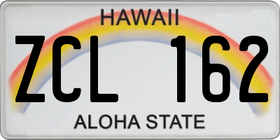 HI license plate ZCL162