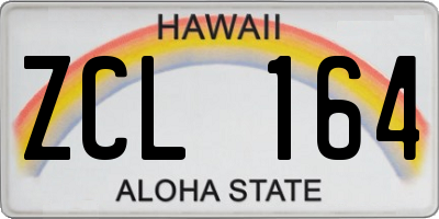 HI license plate ZCL164