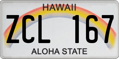 HI license plate ZCL167