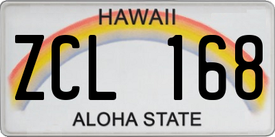 HI license plate ZCL168