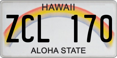 HI license plate ZCL170
