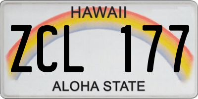 HI license plate ZCL177