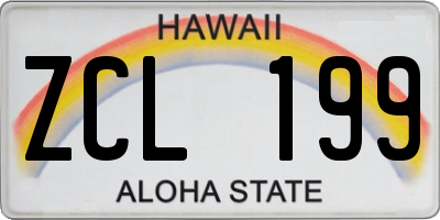 HI license plate ZCL199