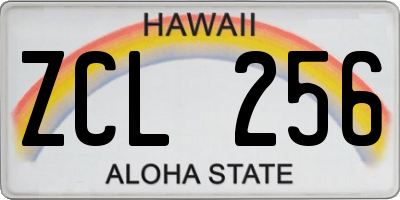 HI license plate ZCL256