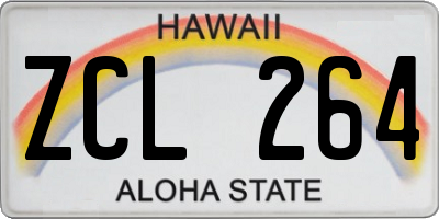 HI license plate ZCL264