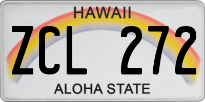 HI license plate ZCL272