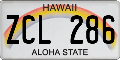 HI license plate ZCL286