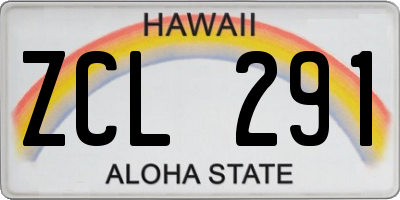HI license plate ZCL291