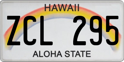 HI license plate ZCL295