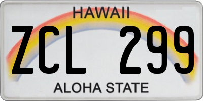 HI license plate ZCL299