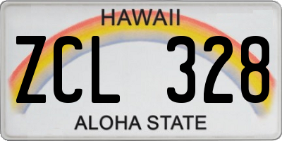 HI license plate ZCL328