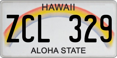 HI license plate ZCL329