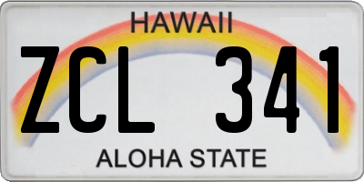 HI license plate ZCL341