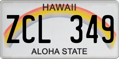 HI license plate ZCL349