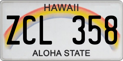 HI license plate ZCL358