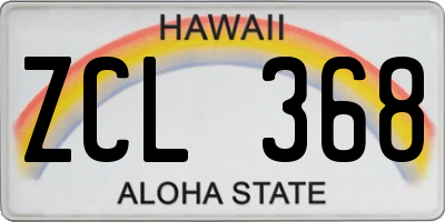 HI license plate ZCL368