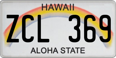 HI license plate ZCL369