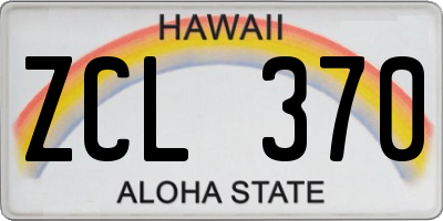HI license plate ZCL370
