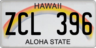HI license plate ZCL396