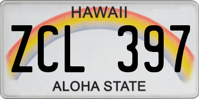 HI license plate ZCL397