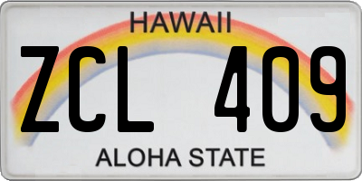HI license plate ZCL409