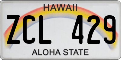 HI license plate ZCL429