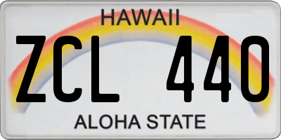HI license plate ZCL440