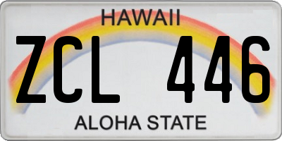 HI license plate ZCL446