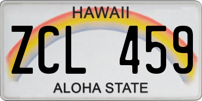 HI license plate ZCL459