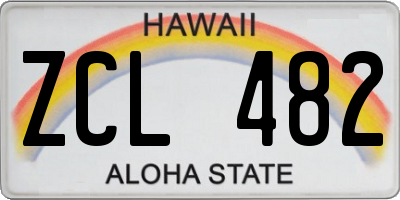 HI license plate ZCL482